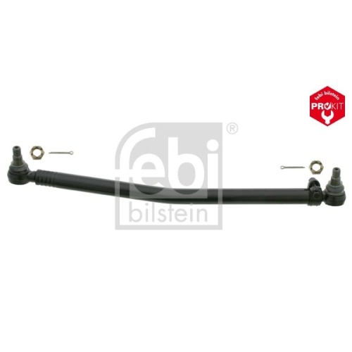 Febi Bilstein 24110 Lenkstange mit Kronenmuttern und Splinten, vom Lenkgetriebe zur 1. Vorderachse , 1 St&uuml;ck