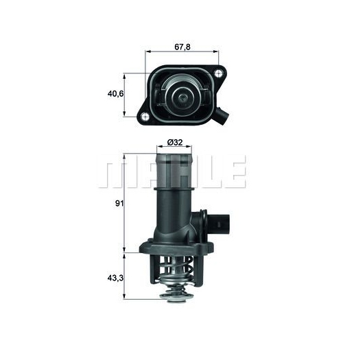 Thermostat, K&uuml;hlmittel MAHLE TI 16 105 f&uuml;r VAG