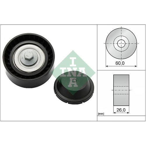Umlenk-/F&uuml;hrungsrolle, Keilrippenriemen INA 532 0824 10 f&uuml;r FORD LAND ROVER