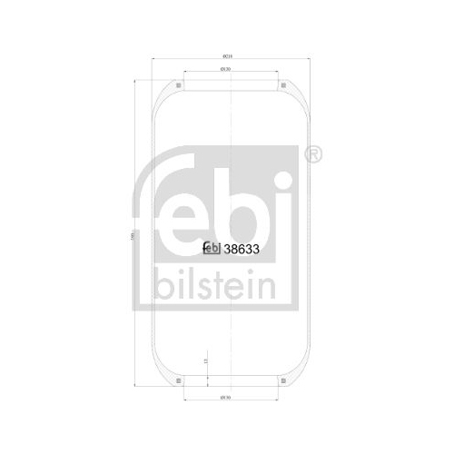 Febi Bilstein 38633 Luftfederbalg ohne Kolben , 1 St&uuml;ck