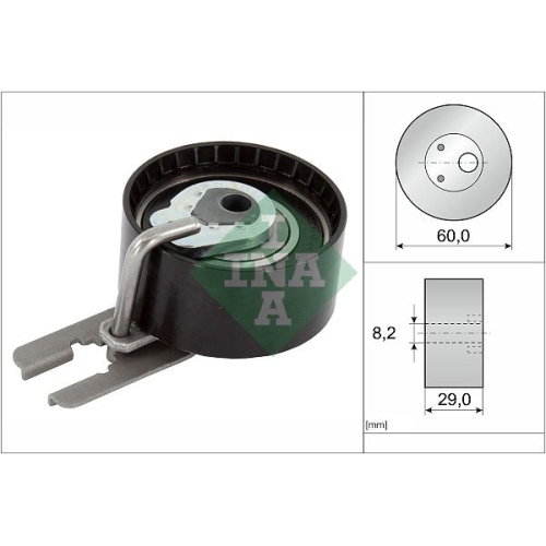 Spannrolle, Zahnriemen INA 531 0555 10 f&uuml;r BMW CITRO&Euml;N FIAT FORD MAZDA PEUGEOT