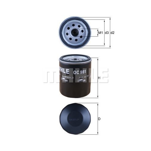 &Ouml;lfilter KNECHT OC 981 f&uuml;r FORD GMC ROVER SAAB VAG CATERPILLAR