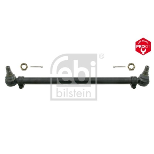 Febi Bilstein 24115 Lenkstange mit Kronenmuttern und Splinten, vom Lenkgetriebe zur 1. Vorderachse , 1 St&uuml;ck