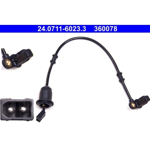 Sensor, Raddrehzahl ATE 24.0711-6023.3 f&uuml;r MERCEDES-BENZ, Hinterachse links