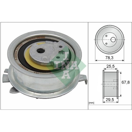 Spannrolle, Zahnriemen INA 531 0825 10 f&uuml;r AUDI SEAT SKODA VW