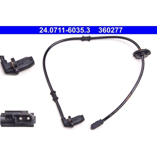 Sensor, Raddrehzahl ATE 24.0711-6035.3 f&uuml;r MERCEDES-BENZ, Hinterachse links