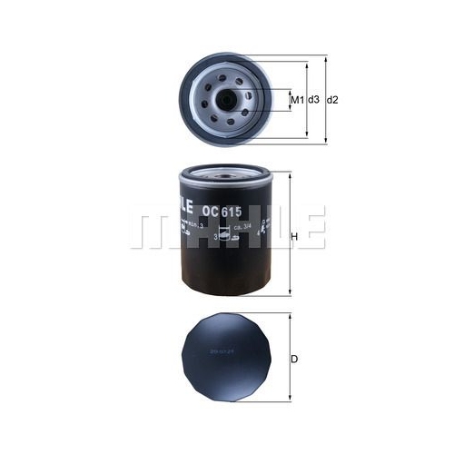 &Ouml;lfilter KNECHT OC 615 f&uuml;r FORD MAZDA