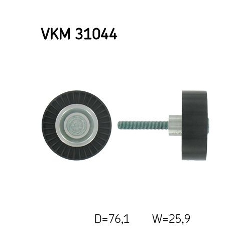 Umlenk-/F&uuml;hrungsrolle, Keilrippenriemen SKF VKM 31044 f&uuml;r AUDI SEAT SKODA VW