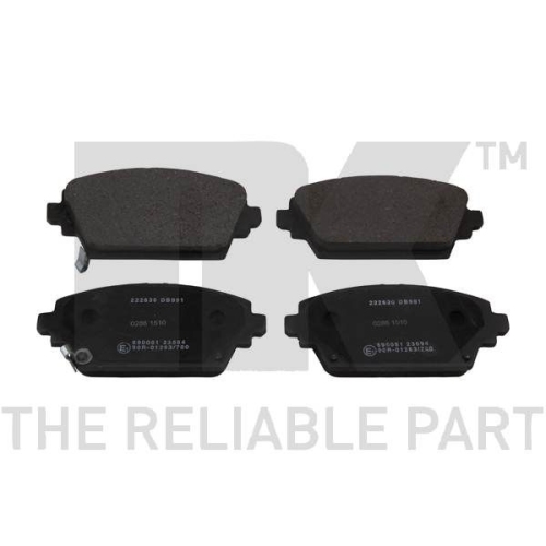 Bremsbelagsatz, Scheibenbremse NK 222630 f&uuml;r HONDA MG NISSAN, Vorderachse