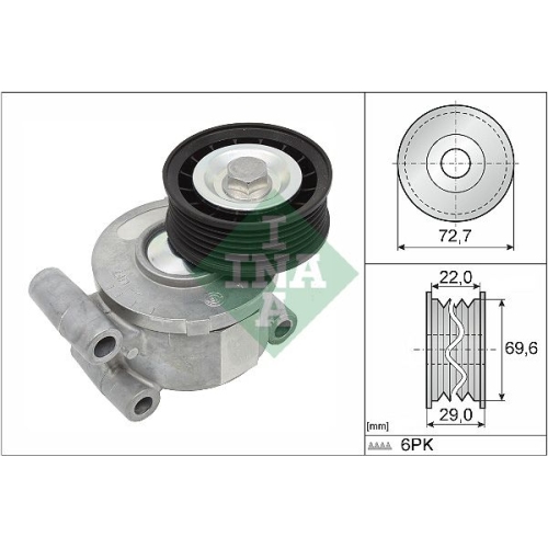 Spannarm, Keilrippenriemen INA 534 0249 10 f&uuml;r FORD MAZDA VOLVO