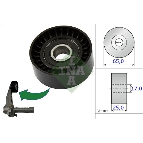 Spannrolle, Keilrippenriemen INA 531 0866 10 f&uuml;r BMW CITRO&Euml;N OPEL PEUGEOT MINI