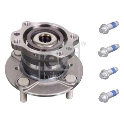 Febi Bilstein 102784 Radlagersatz mit Radnabe, ABS-Impulsring und Anbaumaterial , 1 St&uuml;ck