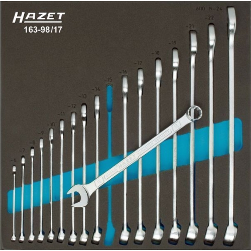 Ring-/Gabelschl&uuml;sselsatz HAZET 163-98/17 Safety-Insert-System