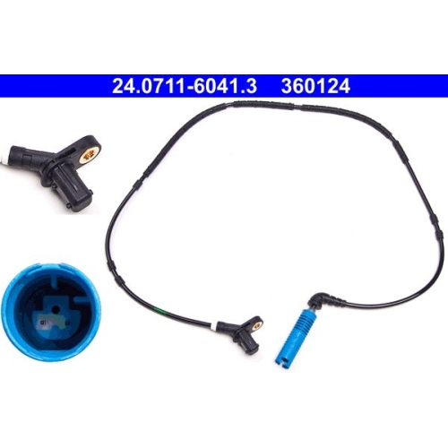 Sensor, Raddrehzahl ATE 24.0711-6041.3 f&uuml;r BMW, Hinterachse