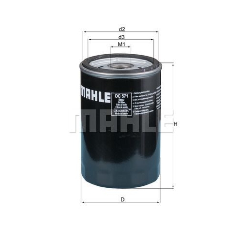 &Ouml;lfilter KNECHT OC 571 f&uuml;r OPEL CHEVROLET