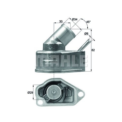 Thermostat, K&uuml;hlmittel MAHLE TI 10 92 f&uuml;r GMC OPEL VAUXHALL