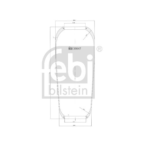 Febi Bilstein 38647 Luftfederbalg ohne Kolben , 1 St&uuml;ck