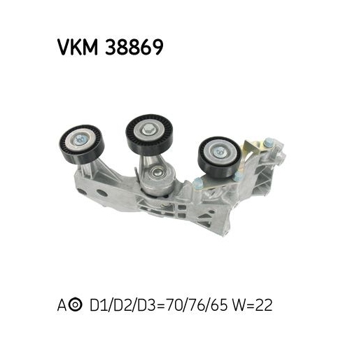 Spannrolle, Keilrippenriemen SKF VKM 38869 f&uuml;r MERCEDES-BENZ, rechts