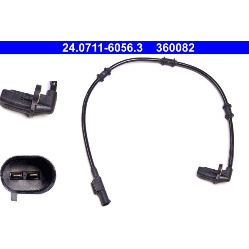 Sensor, Raddrehzahl ATE 24.0711-6056.3 f&uuml;r MERCEDES-BENZ, Hinterachse links