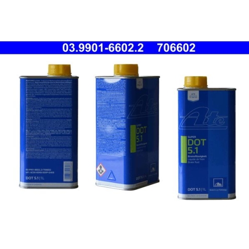 ATE Bremsfl&uuml;ssigkeit Super DOT 5.1 1L Original Brake Fluid NEU 03.9901-6602.2