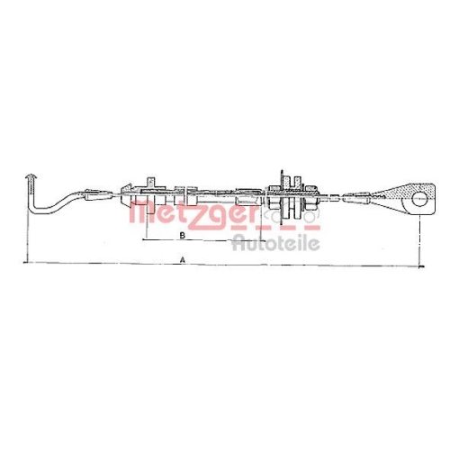 Gaszug METZGER 10.090 COFLE f&uuml;r VW