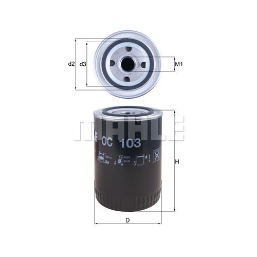 &Ouml;lfilter KNECHT OC 103 f&uuml;r GMC JOHN DEERE CLARK CATERPILLAR ZETOR