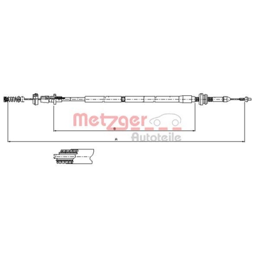 Gaszug METZGER 10.0904 COFLE f&uuml;r VW VAG