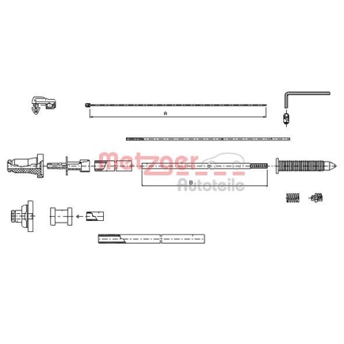 Gaszug METZGER 10.1177 COFLE f&uuml;r PEUGEOT