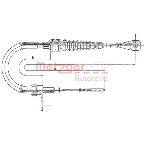 Gaszug METZGER 11.0651 COFLE f&uuml;r VW