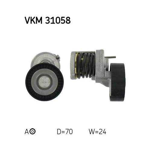 Spannrolle, Keilrippenriemen SKF VKM 31058 f&uuml;r AUDI SEAT SKODA VW, links, mitte