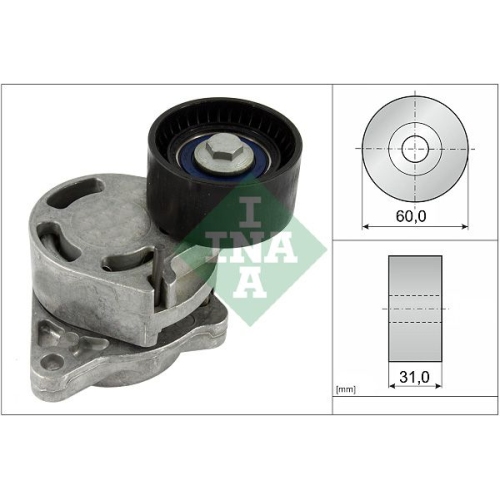 Spannarm, Keilrippenriemen INA 534 0317 10 f&uuml;r NISSAN OPEL RENAULT VAUXHALL