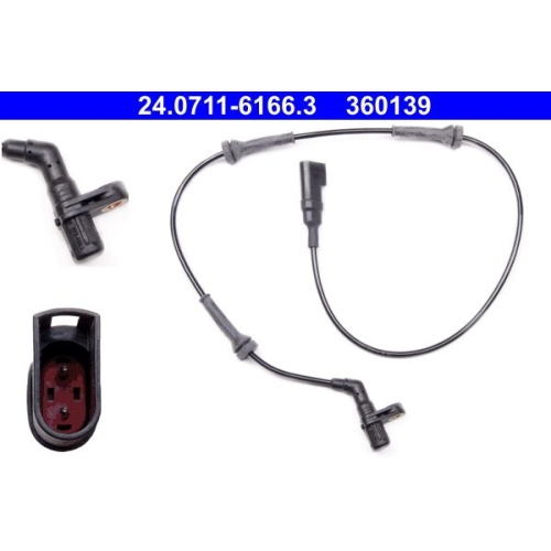 Sensor, Raddrehzahl ATE 24.0711-6166.3 f&uuml;r FORD, Vorderachse