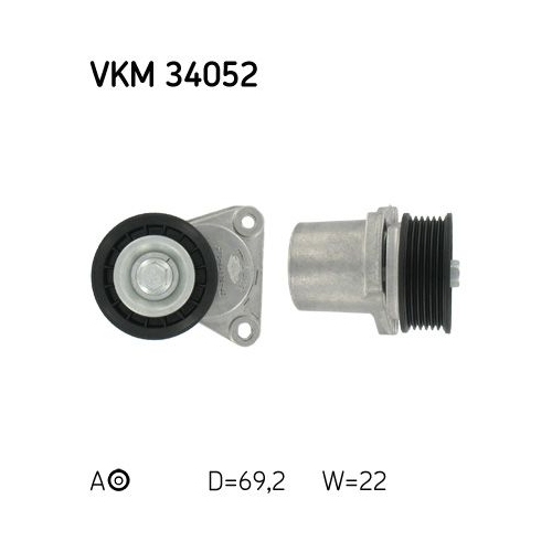 Spannrolle, Keilrippenriemen SKF VKM 34052 f&uuml;r FORD VOLVO, links, links unten