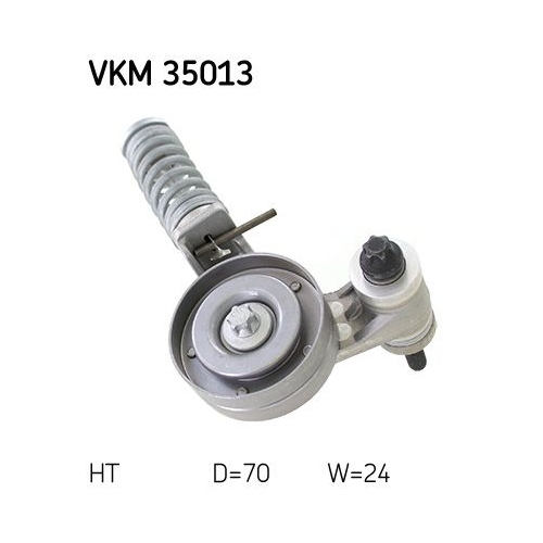 Spannrolle, Keilrippenriemen SKF VKM 35013 f&uuml;r OPEL VAUXHALL CHEVROLET, mitte