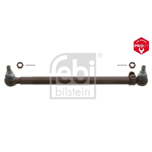 Febi Bilstein 24155 Lenkstange mit Kronenmuttern und Splinten, vom Lenkgetriebe zum Lenkzwischenhebel 2. Achse , 1 St&uuml;ck