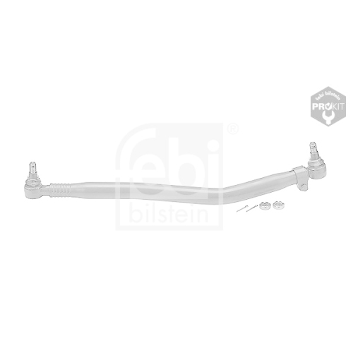 Febi Bilstein 10756 Lenkstange mit Kronenmuttern und Splinten, vom Lenkgetriebe zur 1. Vorderachse , 1 St&uuml;ck