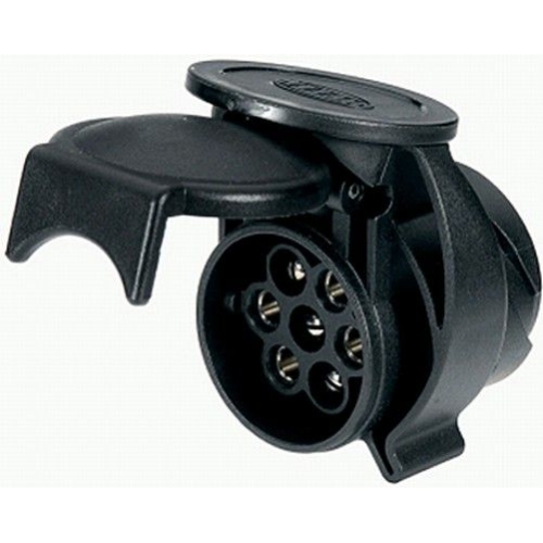 Adapter, Steckdose HELLA 8JA 008 969-001 f&uuml;r IVECO MERCEDES-BENZ SCANIA JAEGER