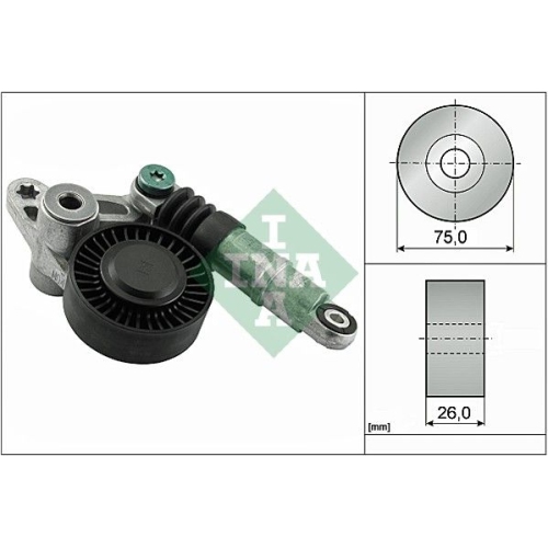Spannarm, Keilrippenriemen INA 534 0356 10 f&uuml;r AUDI PORSCHE VW AUDI (FAW)