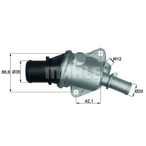 Thermostat, K&uuml;hlmittel MAHLE TI 105 88 f&uuml;r FIAT, f&uuml;r Fahrzeuge ohne Klimaanlage