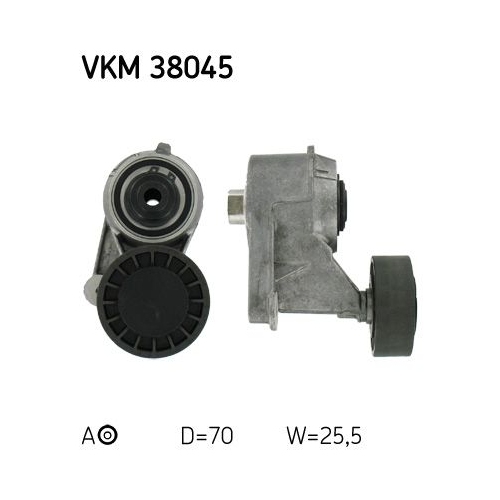 Spannrolle, Keilrippenriemen SKF VKM 38045 f&uuml;r MERCEDES-BENZ, links, mitte