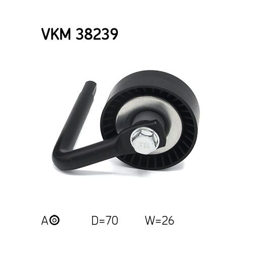 Spannrolle, Keilrippenriemen SKF VKM 38239 f&uuml;r BMW, hinten, rechts, vorne
