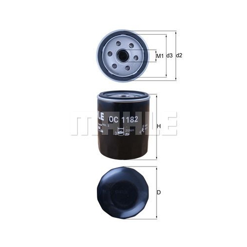 &Ouml;lfilter KNECHT OC 1182 f&uuml;r MAZDA