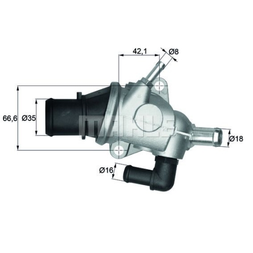 Thermostat, K&uuml;hlmittel MAHLE TI 125 88 f&uuml;r FIAT