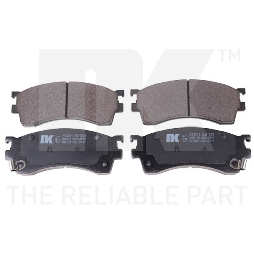 Bremsbelagsatz, Scheibenbremse NK 223241 f&uuml;r FORD MAZDA FORD USA, Vorderachse