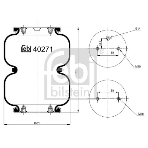 Febi Bilstein 40271 Luftfederbalg, 1 St&uuml;ck