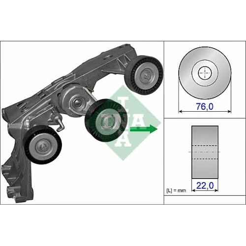 Spannarm, Keilrippenriemen INA 534 0431 10 f&uuml;r MERCEDES-BENZ