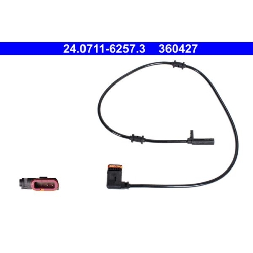 Sensor, Raddrehzahl ATE 24.0711-6257.3 f&uuml;r MERCEDES-BENZ, Hinterachse links