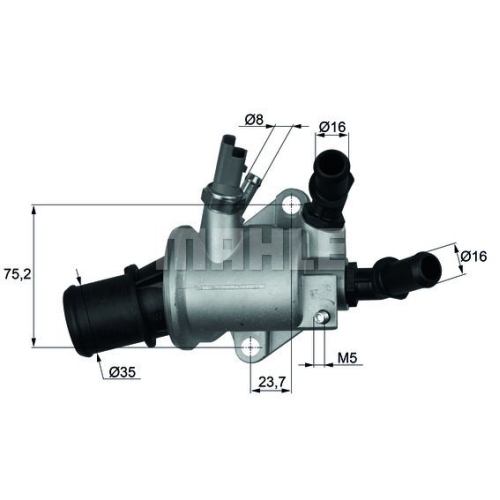 Thermostat, K&uuml;hlmittel MAHLE TI 143 88 f&uuml;r FIAT OPEL SAAB SUZUKI VAUXHALL