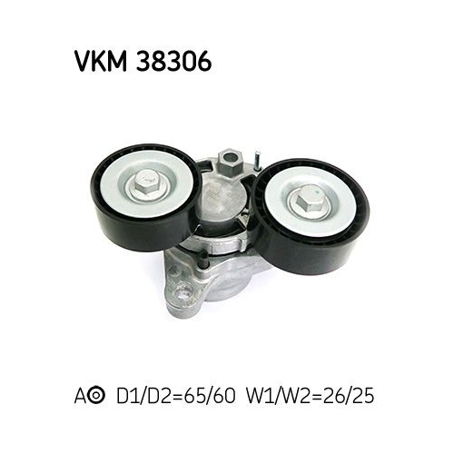 Spannrolle, Keilrippenriemen SKF VKM 38306 f&uuml;r BMW, mitte, oben, rechts oben