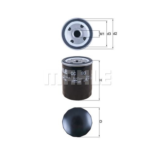 &Ouml;lfilter KNECHT OC 93 f&uuml;r FORD GMC OPEL VAUXHALL VOLVO